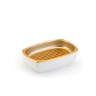 Saboneteira de Bancada Conceito Branco|Dourado Arthi